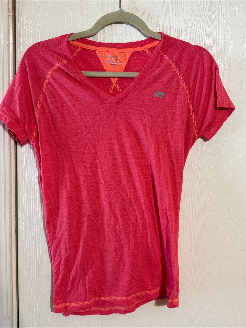 Marika Raspberry Pink V-Neck Short Sleeve Tee